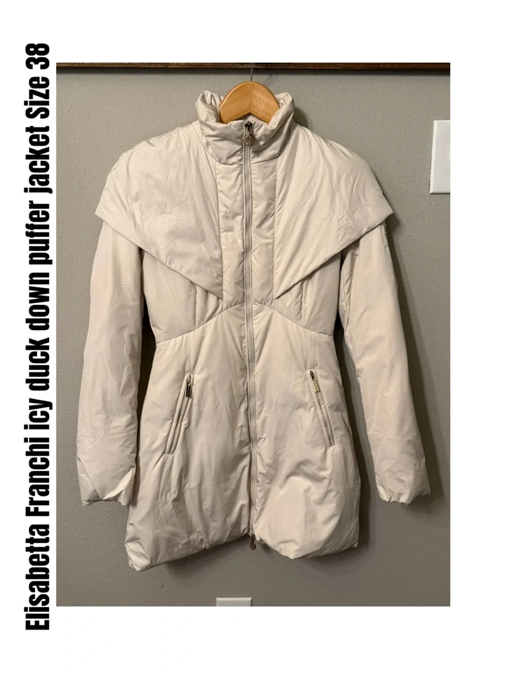 Elisabetta Franchi icy duck down puffer jacket Size 38